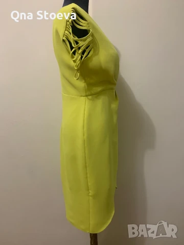 Нова Официална, елегантна рокля, цвят Лайм, марка Seres, снимка 4 - Рокли - 51219564
