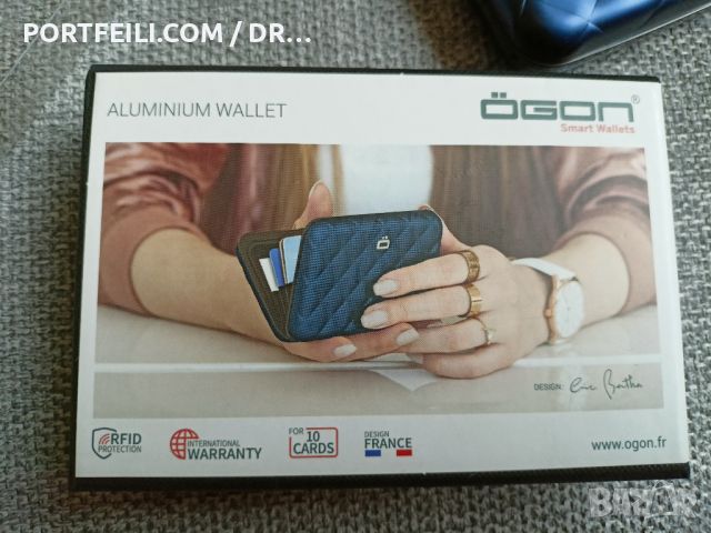 Дамско портмоне Ogon Quilted Button, Made in France, RFID защита, снимка 3 - Портфейли, портмонета - 46158216