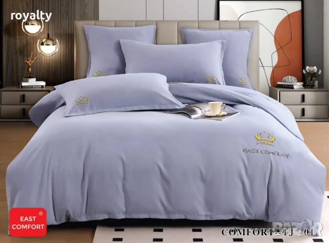 Луксозен комплект с бродерия от 100% памук Различни цветове , снимка 2 - Спално бельо - 50936981