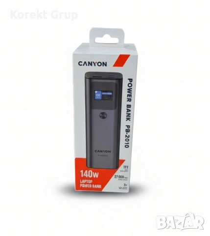 ВЪНШНА БАТЕРИЯ CANYON 27000 mAh CNE-CPB2010DG 140W TFT