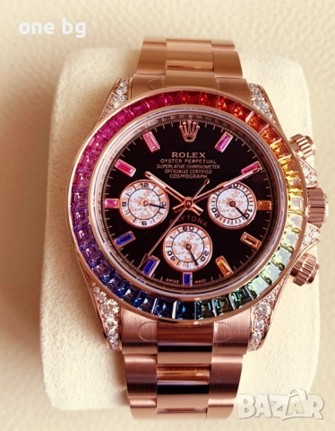 Rolex Daytona GOLD ROSE RAINBOW , снимка 5 - Мъжки - 40501582