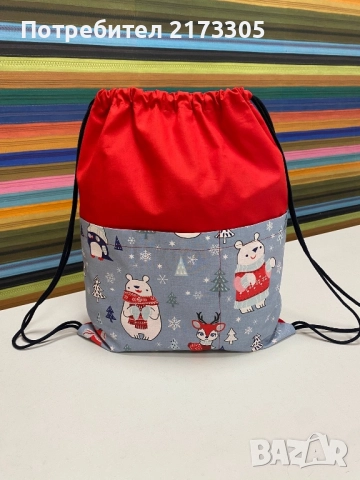 Коледни торбички(подаръчни)текстилни, снимка 8 - Коледни подаръци - 52179394