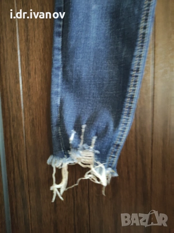 еластични накъсани дънки с висока талия Denim Go, снимка 5 - Дънки - 54003944