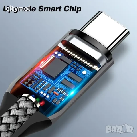 Аудио кабел USB-C мъжки към 2 RCA мъжки кабел, позлатени контакти, алуминиеви глави, 1 метър, снимка 9 - Други - 50980700