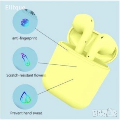 Безжични слушалки Inpods i12 TWS с цветен дизайн и управление чрез докосване, снимка 11 - Други стоки за дома - 52889197