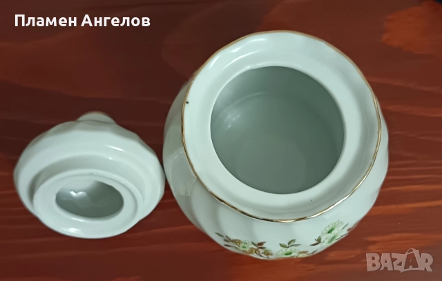 Стар Български порцелан - захарница, снимка 4 - Антикварни и старинни предмети - 52843876
