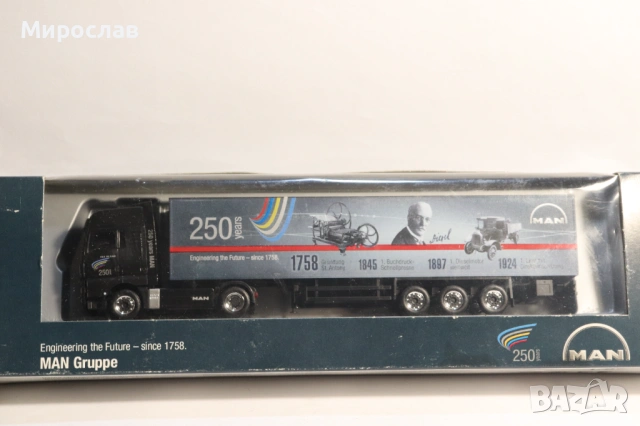 HERPA H0 1/87 MAN KАМИОН МОДЕЛ КОЛИЧКА TIR