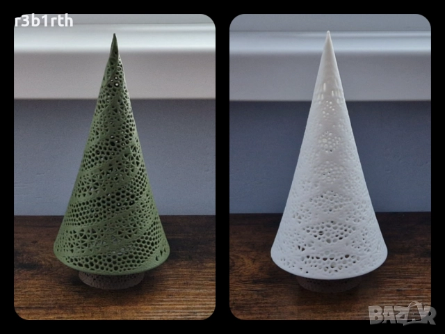 Светещи елхички, Коледна декорация, 3D принтирани с LED лампичка, снимка 3 - Декорация за дома - 52585111