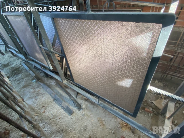 Метални парапети армирано стъкло от стара къща лилави стъкла, снимка 5 - Строителни материали - 51008662