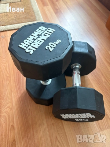 Гумирани дъмбели Hammer strenght 20kg
