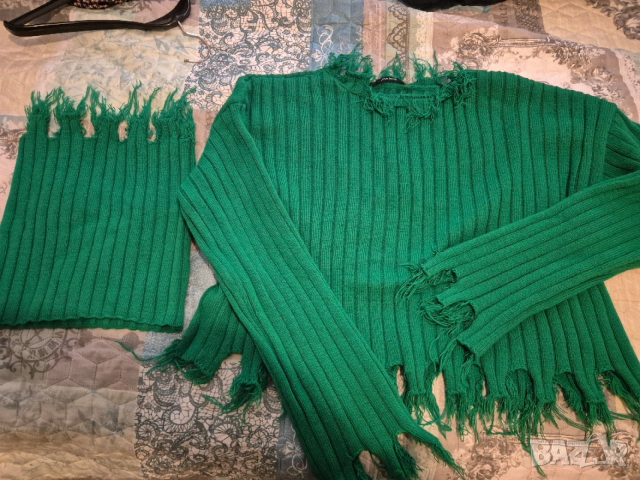 пуловер с подвижен шал яка, снимка 4 - Блузи с дълъг ръкав и пуловери - 39577381