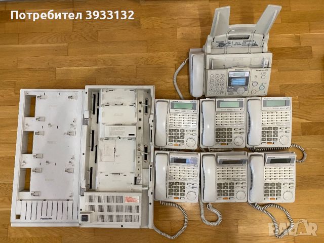 Централа Panasonic KX-TD1232, факс KX-FP363 и 6 офис телефона KX-T7433, снимка 1 - Стационарни телефони и факсове - 45479773