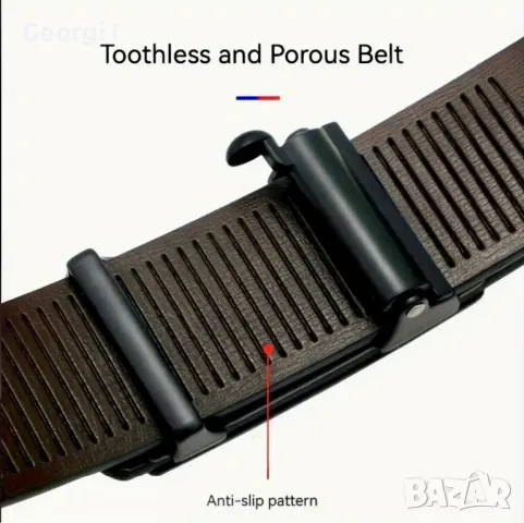 Официални Мъжки колани с 3ри модела автоматична катарама / Черна естествена кожа!!, снимка 4 - Колани - 49756764