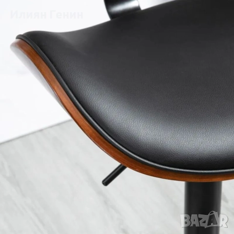 Бар стол HOMCOM, регулируем по височина, въртящ се, снимка 4 - Столове - 52184435