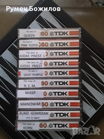 10 много добри и запазени касети TDK D-C60 с ХАРД РОК