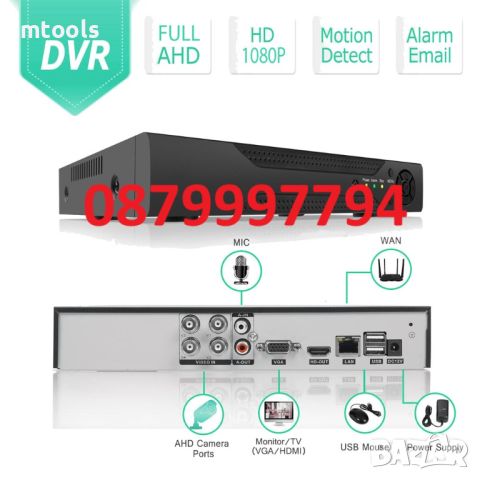 4 Канален DVR с меню на Български език