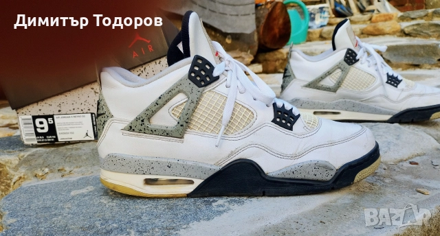 Jordan 4 retro OG white cement, снимка 2 - Маратонки - 52771859