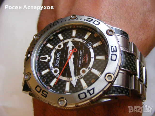Bulova Precisionist Champlain Watch 300 Meters Carbon, снимка 12 - Мъжки - 51118261