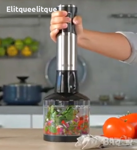 Пасатор с миксер и чопър 3в1 Muhler MB-99S, 1000W, метален