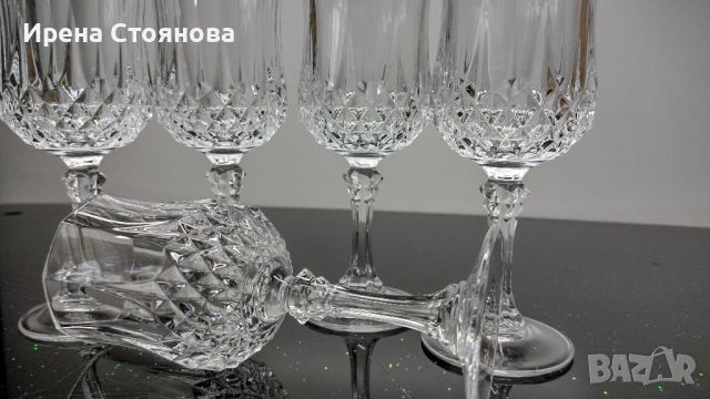 Cristal D’ Arques. 5 броя кристални чаши за ракия/аперитив, оловен кристал, 120 мл, снимка 12 - Чаши - 46037195