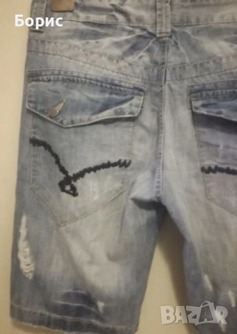 W 34 - Мъжки Дънкови Бермуди / Къси Панталони, снимка 6 - Къси панталони - 53478604