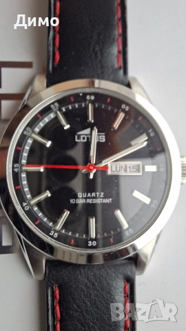 Ръчен часовник Lotus с верижка от естествена кожа, снимка 4 - Мъжки - 53506294