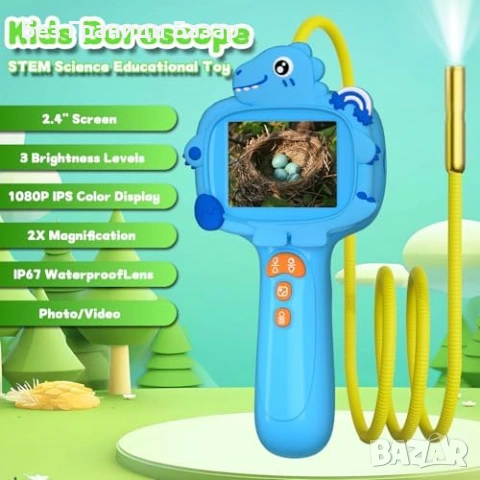 Нов Детски бороскоп 1080P с фото видео водоустойчива сонда LED светлини и IPS екран, снимка 2 - Други - 54130998