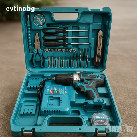Комплект акумулаторен винтоверт – 30 части, снимка 4 - Винтоверти - 53828429