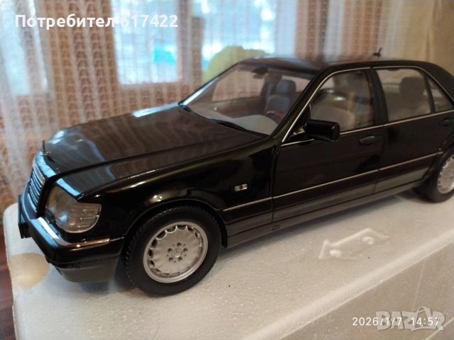 1:18 Метален модел на Mercedes Benz S 600 /1997/ W140 , Norev, снимка 3 - Колекции - 53023062