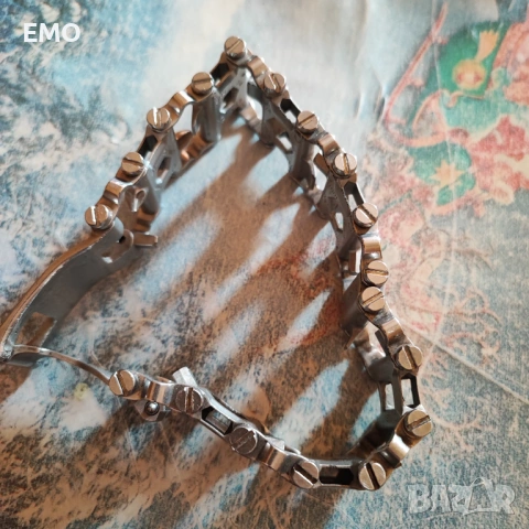 Мъжка гривна от медицинска стомана, снимка 2 - Гривни - 53887368