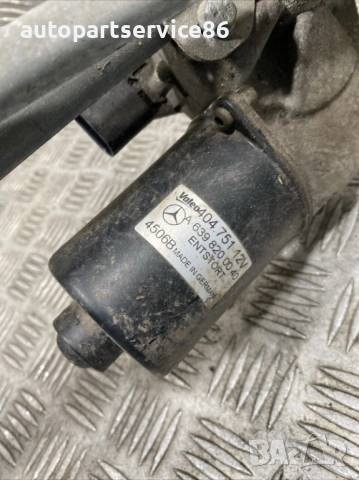 Мотор за предни чистачки за предно стъкло, дясно управление, за Mercedes W639 Vito (2003-2010) A6398