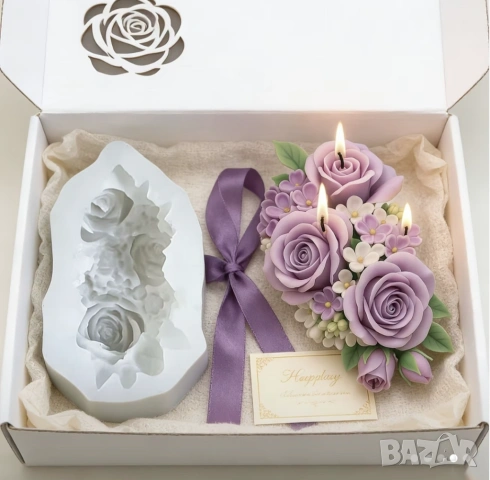 Молд рози букет , снимка 7 - Форми - 53494179