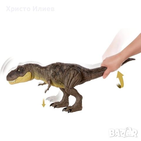 Джурасик свят Jurassic World Динозавър Тиранозавър Т Рекс REX със звук и Движения Mattel, снимка 6 - Фигурки - 45319969