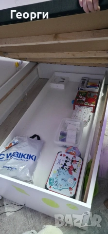 Легло 120см. на 200 см. с кожена табла, снимка 5 - Спални и легла - 53488796