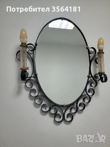 Огледало с рамка от ковано желязо , снимка 1