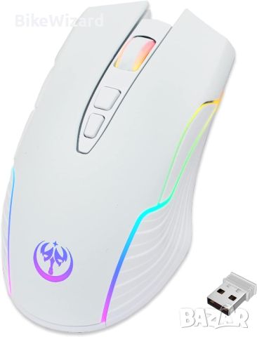  Zienstar 2,4 GHz с RGB подсветка безжична мишка с презареждаща батерия НОВА, снимка 1 - Клавиатури и мишки - 45465186