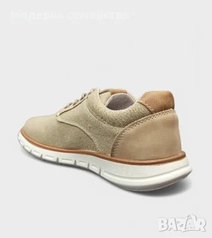 Мъжки обувки в бежево с връзки , снимка 3 - Ежедневни обувки - 50030254