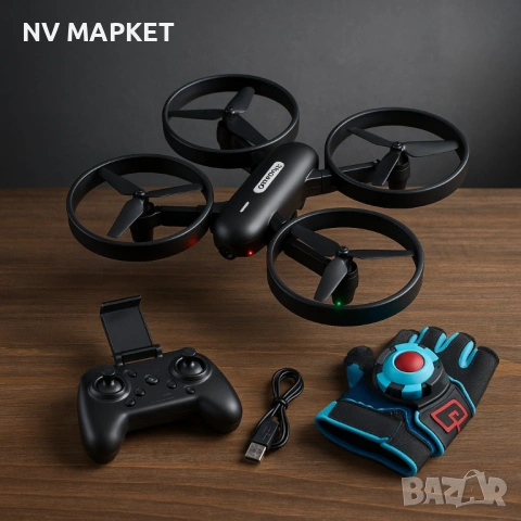 Дрон с жестово управление и Wi-Fi камера – Traces, снимка 7 - Дронове и аксесоари - 53837918