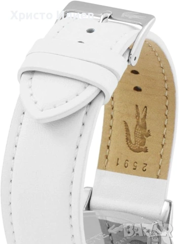 Дамски Часовник LACOSTE Victoria с бяла каишка НОВ, снимка 3 - Дамски - 53559474