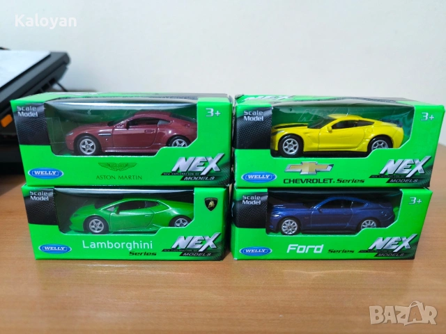 Метални колички Welly NEX в мащаб 1:60-64 с нарушена опаковка