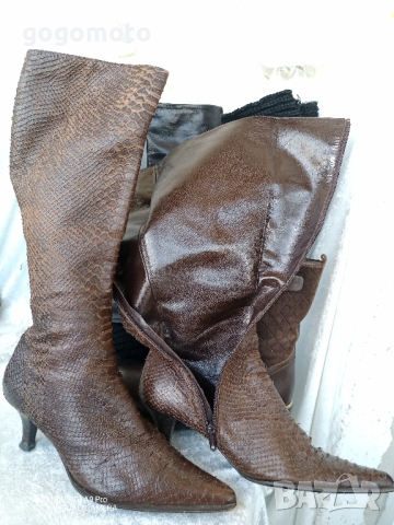 дамски ботуши от естествена змийска кожа BOSS original, 38-39, снимка 1 - Дамски ботуши - 45011877
