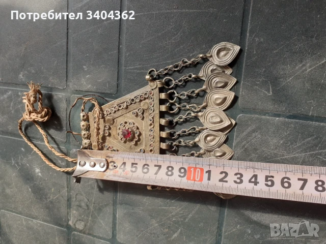 Стар накит - висулка муска с пластинки - носия, снимка 5 - Антикварни и старинни предмети - 50918680