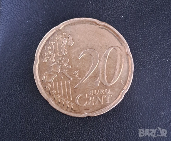 20 евро цента италия 2002 година.