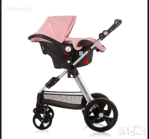 Детска количка "Хавана"+ столче за автомобил, фламинго Chipolino, снимка 4 - Детски колички - 54158263