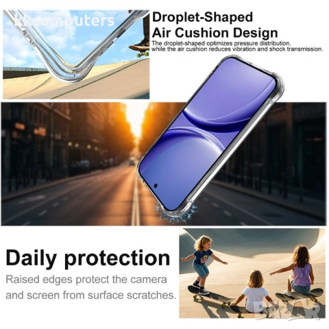 IMAK Прозрачен Калъф за Xiaomi Redmi Turbo 5 5G / Poco X8 Pro 5G - TPU, Airbag, Отвор за ремък, Проз, снимка 5 - Калъфи, кейсове - 54137038