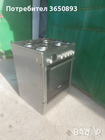 готварска печка бош цената е в евро. фурна на ток с 4 газови котлона, снимка 3 - Печки, фурни - 53809115