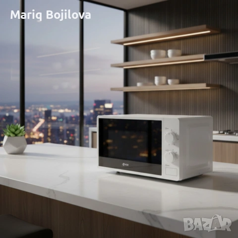 Микровълнова фурна VOX M-30, 700W, 20л с механичен таймер, снимка 3 - Микровълнови - 53499612