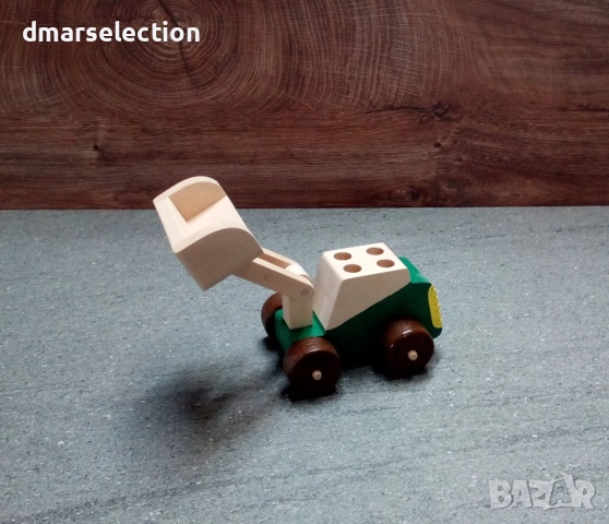 Малък декоративен дървен багер-моливник DMAR 136C, снимка 4 - Други - 51591386