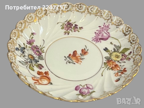 Античен Двоен сет порцелан Dresden , снимка 5 - Антикварни и старинни предмети - 52144653