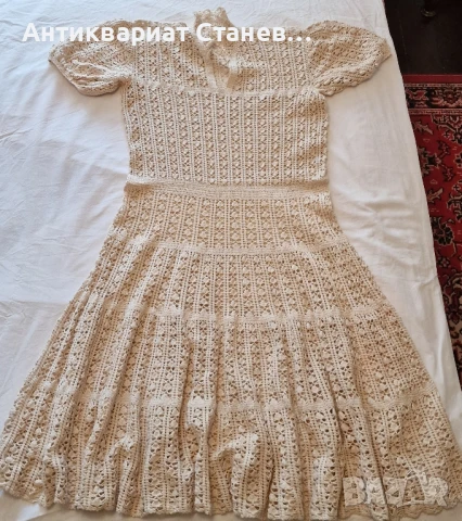 Ръчно плетена рокля на една кука УНИКАТ